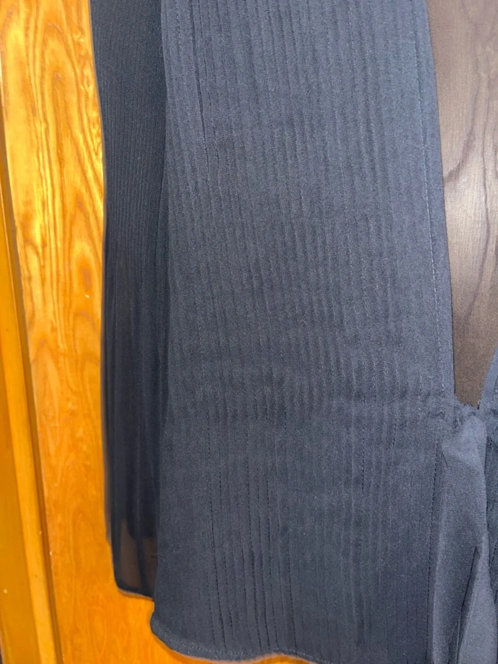 Bar III Black Sheer Open-Front Cardigan